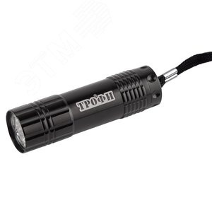 Фонарик карманный на батарейках, 3хААА в комплекте, ударопрочный, ремешок на руку, промобокс 12 шт., TM9-box12 Трофи - фото 4