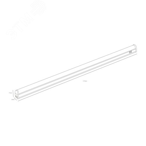 Светильник линейный светодиодный LLED-01-16W-4000-E 16Вт 4000К L1172мм - фото 6