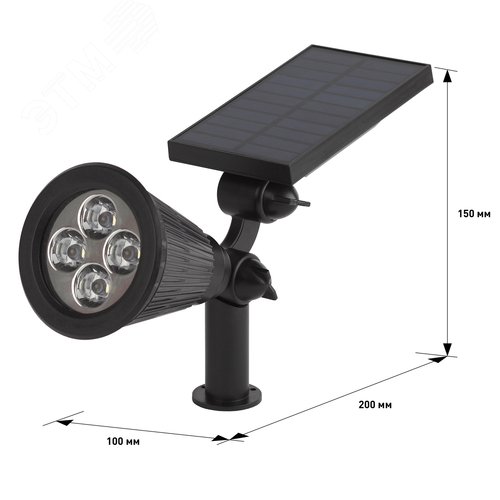 Светильник садовый 4 LED на солнечной батарее ERASP024-10 - фото 5