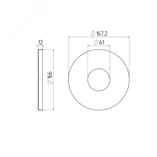 Накладка на стальную опору черная круглая НТУ - фото 3