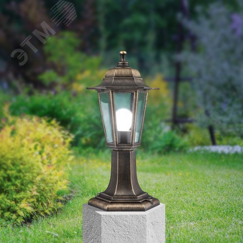 Светильник садово-парковый НТУ 06-60-001 Оскар шестигранный под бронзу IP44 Е27 max60Вт - фото 5