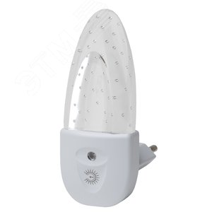 Ночник - светильник светодиодный в розетку с датчиком освещенности белый NN-619-LS-W - фото 1