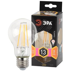 Лампа светодиодная F-LED A60-13W-827-E27 (филамент, груша, 13Вт, тепл., Е27) (10/100/1500)