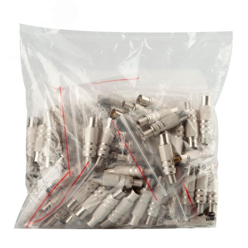 Разъем R-TV01 штекер TV c пружиной никель - фото 4