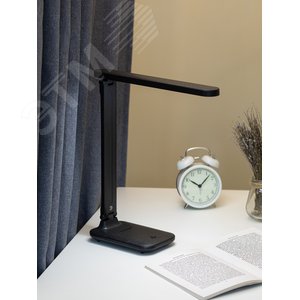 Светильник настольный NLED-495-5W-BK светодиодный аккумуляторный складной черный - фото 2