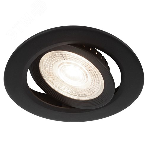 Светильник светодиодный встраиваемый ДВО-5Вт поворотный круглый 4000К черный KL LED 25A-5 4K BK - фото 2