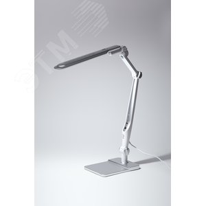Светильник настольный светодиодный NLED-497-12W-S на струбцине и с основанием серебро - фото 4