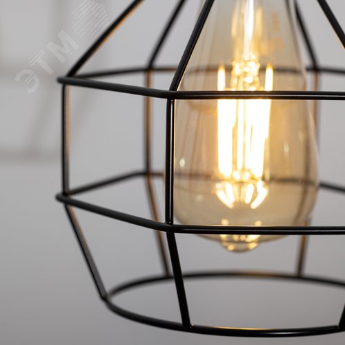 Подвес PL11 BK металл, E27, max 60W, d160 мм, черный 20/120 - фото 6