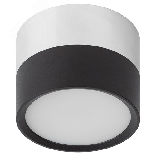 Светильник светодиодный накладной под лампу Gx53, алюминий, цвет черный+хром подсветка OL7 GX53 BK/CH - фото 3