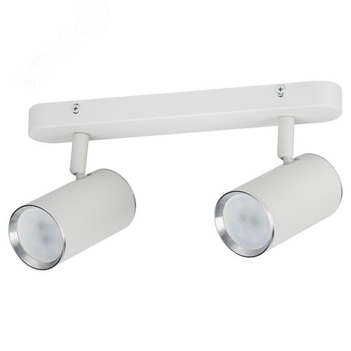 Светильник настенно-потолочный спот OL35-2 WH MR16 GU10 IP20 белый хром - фото 3
