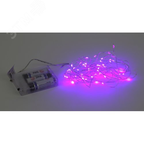 Гирлянда LED Нить 5 м сиреневый свет, АА ENIN -5NP - фото 2
