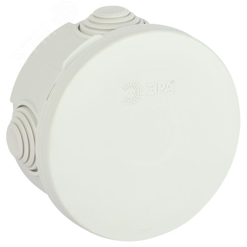 Изображение товара Распаячная коробка KOR-85-40-4gv-MP серая 85х40мм с гермовводами 4 входа прямой монтаж IP55 (шт)