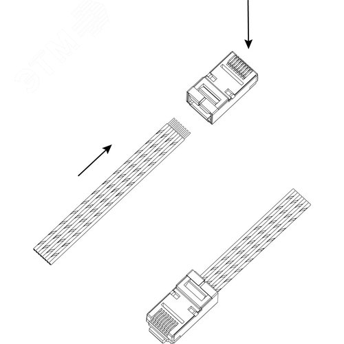 Джек RJF-1 RJ-45 8P8C CAT 5e экранированный - фото 2