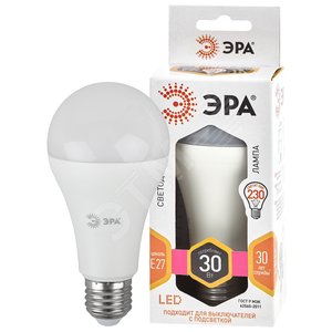 Лампа светодиодная LED 30 Вт 2400Лм 2700К груша теплый E27 170-265В LED A65-30W-827-E27 Standart - фото 1