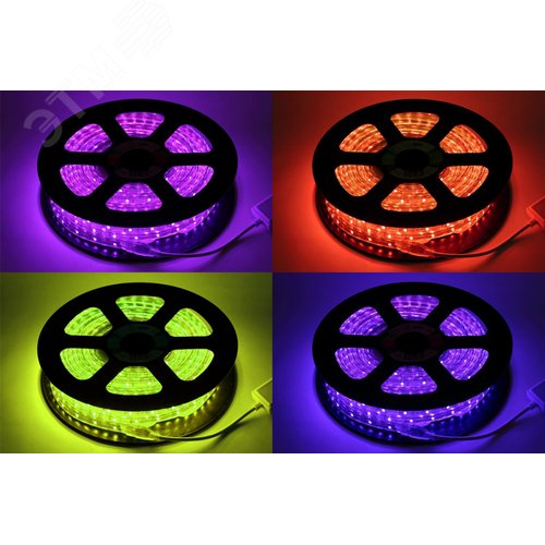 Лента светодиодная 7,2Вт/м 220В RGB IP67 30LED/м LS5050-7,2-30-220-RGB-IP67-20m - фото 2