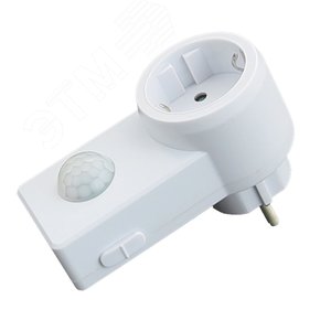 Датчик движения розеточный ДДР-01 1200 Вт 10-420с 2-9м 3+лк 120 градусов IP20 MD 022 - фото 1