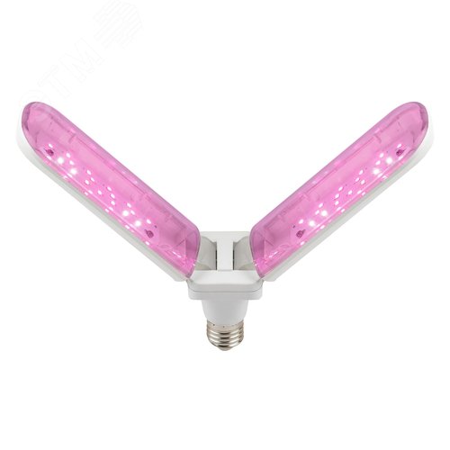 Фитолампа для растений светодиодная GREEN LINE ФИТО-20W-PL-E27-GR 2-х лепестковая красно-синего спектра 24 Вт Е27 - фото 3