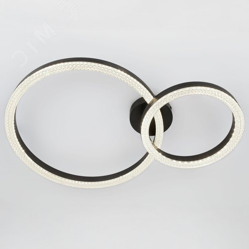 Светильник светодиодный потолочный ДПБ-78Вт 3000К/6000К Модерн Bloom CLL-1 78W RC BK с ДУ - фото 3