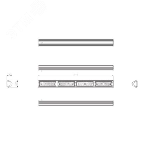 Cветильник cветодиодный подвесной ДСП 200Вт IP54 21000 Лм 5000К Кп<5 процентов КСС Г IC SPP-404-0-50K-200 - фото 6