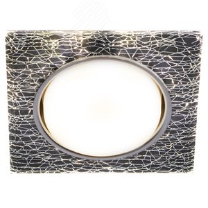 Светильник встраиваемый со светодиодной подсветкой DK LD50 WH/BK GX53 белый черный - фото 1