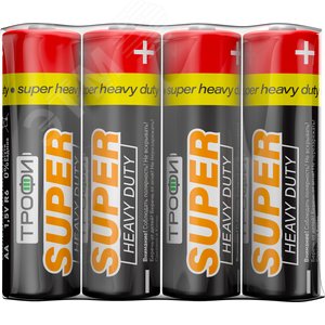 Батарейка Трофи R6-4S SUPER HEAVY DUTY Zinc (60/1200/28800) - фото 1