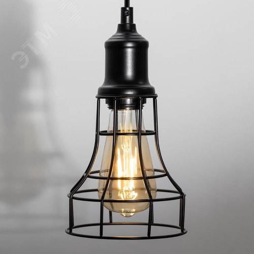 Подвес PL10 BK металл, E27, max 60W, d135 мм, черный (20/240) - фото 5