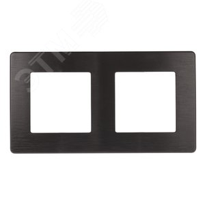 Изображение товара Рамка для розеток и выключателей 2 поста антрацит пластик ЭРА 12 12-5102-05 (шт)