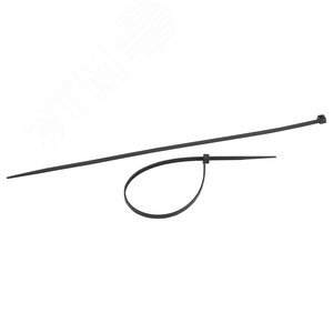 Изображение товара Стяжка кабельная 4x300 чёрная 25 штук (шт)