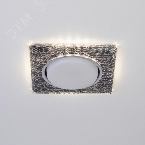 Светильник встраиваемый со светодиодной подсветкой DK LD50 WH/BK GX53 белый черный - фото 9