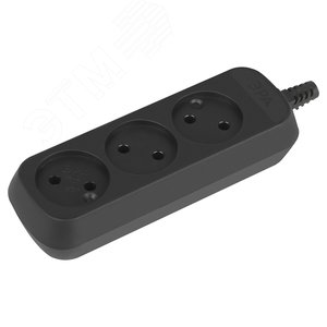 Изображение товара Колодка 3 розетки без заземления черная КХ-3-B (шт)