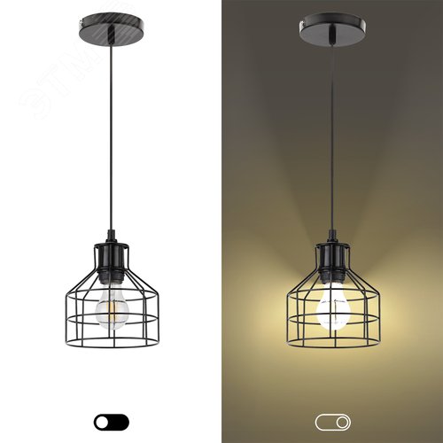 Подвес PL9 BK металл, E27, max 60W, d160 мм, черный (16/144) - фото 9