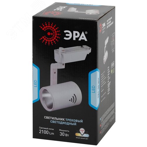 Светильник светодиодный трековый на шинопровод TR1 - 30 WH 30Вт белый COB (10/160) - фото 7