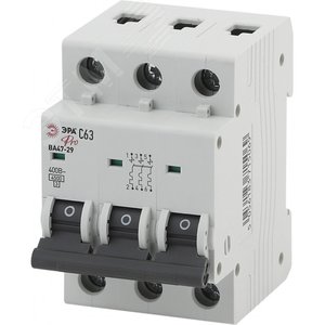 Автоматический выключатель 3P 63А (C) 4,5кА ВА 47-29 (4/60/1200) SIMPLE-mod-27