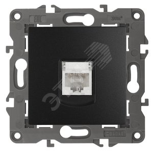 Изображение товара Розетка RJ45, Эра Elegance, антрацит, 14-3107-05 (шт)