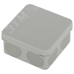 Изображение товара Коробка распаячнаяKOR-80-80-40-9g-2MP двухкомпонентная безгалогенная атмосферостойкая 80х80х40мм прямой монтаж (шт)