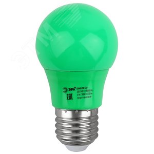 Лампа светодиодная для Белт-Лайт диод. груша зел., 13SMD, 3W, E27 ERAGL50-E27 LED A50-3W-E27 Б0049579 ЭРА - 3