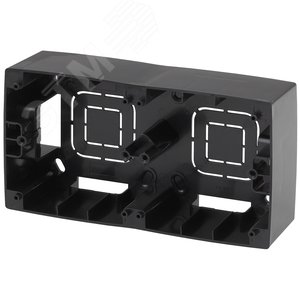 Изображение товара Коробка накладного монтажа 2 поста, Эра12, чёрный (10/100/800) 12-6102-06 (шт)