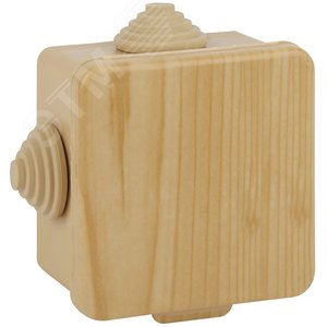 Изображение товара Коробка распаячная открытой установки КОР (сосна) 100х100х50мм с гермовводами 8 вх. IP54 (18/648) (шт)