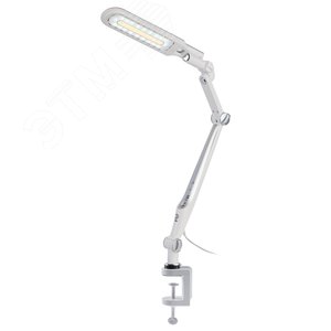 Светильник настольный светодиодный NLED-496-12W-S на струбцине серебро - фото 9