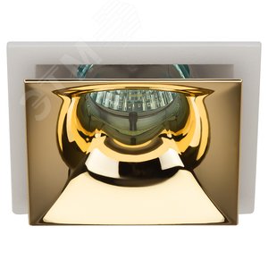 Светильник встраиваемый декоративный KL102 WH/GD MR16 GU5.3 белый золото - фото 1