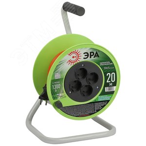 Изображение товара Удлинитель силовой на пластиковой катушке без заземления 4 розетки 20м ПВС 2х0,75мм2 RP-4-2x0.75-20m (шт)