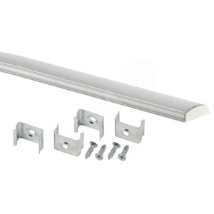 Изображение товара Комплект с гибким накладным анодированным профилем CAB291 15х6,5 мм, 2 м (5/100/5000) (шт)