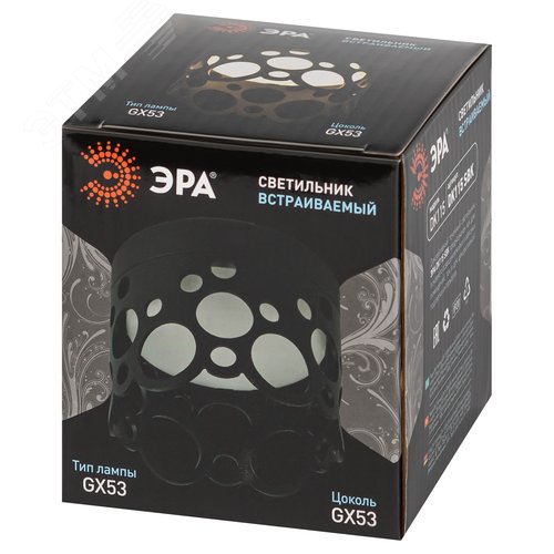 Светильник встраиваемый под лампу GX53 DK115 SBK черный матовый - фото 8