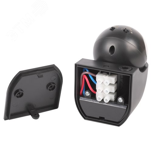 Датчик движения настенный инфракрасный 1200 Вт 180 градусов IP44, черный MD 011 - фото 4