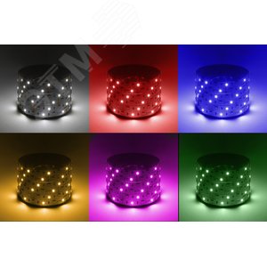 Лента светодиодная 14,4Вт/м 12В 6500К IP20 60LED/м LS5050-14,4-60-12-RGB+W(6500)-IP20-1 year-5m - фото 2