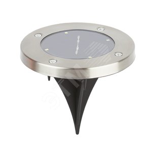 Светильник садовый на солнечной батарее, сталь, пластик 13 см ERAST040-08 - фото 1