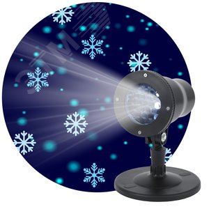 Проектор LED Снежинки мультирежим холодный свет 220V, IP44 ENIOP-04