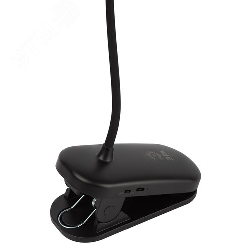 Светильник настольный светодиодный аккумуляторный на прищепке 6Вт черный NLED-525-6W-BK - фото 6