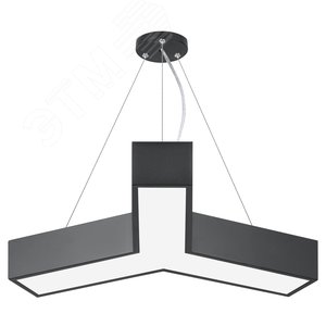 Изображение товара Светильник LED Geometria Igrek SPO-141-B-40K-028 28Вт 4000K 1750Лм IP40 600х80 черный подвесной драйвер внутри (шт)
