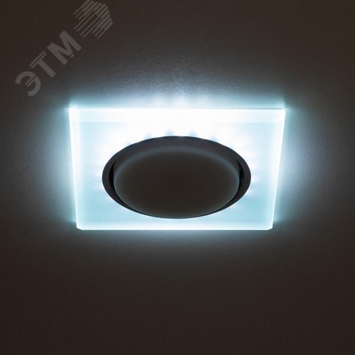 Светильник встраиваемый со светодиодной подсветкой DK LD50 FR GX53 белый матовый - фото 2